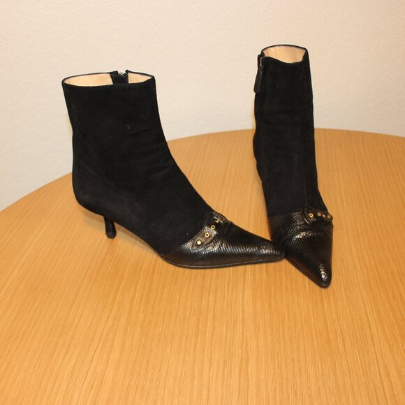 Black Chanel Size 38 Ankle Boots - Picture 2 of 10
